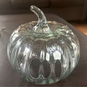 Pumpkin glass cloche by Pottery Barn